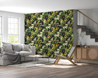 Rustic Botanical Forest Illustration Wallpaper⁠