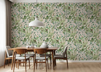 Soft Sage Floral Meadow Wallpaper⁠