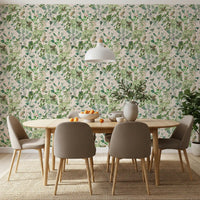 Soft Sage Floral Meadow Wallpaper⁠