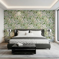 Soft Sage Floral Meadow Wallpaper⁠