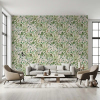 Soft Sage Floral Meadow Wallpaper⁠