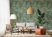 Muted Forest Leaf Ombre Art Wallpaper⁠