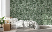 Muted Forest Leaf Ombre Art Wallpaper⁠