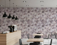 Vintage Lilac Floral Sketch Wallpaper⁠