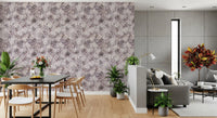 Vintage Lilac Floral Sketch Wallpaper⁠