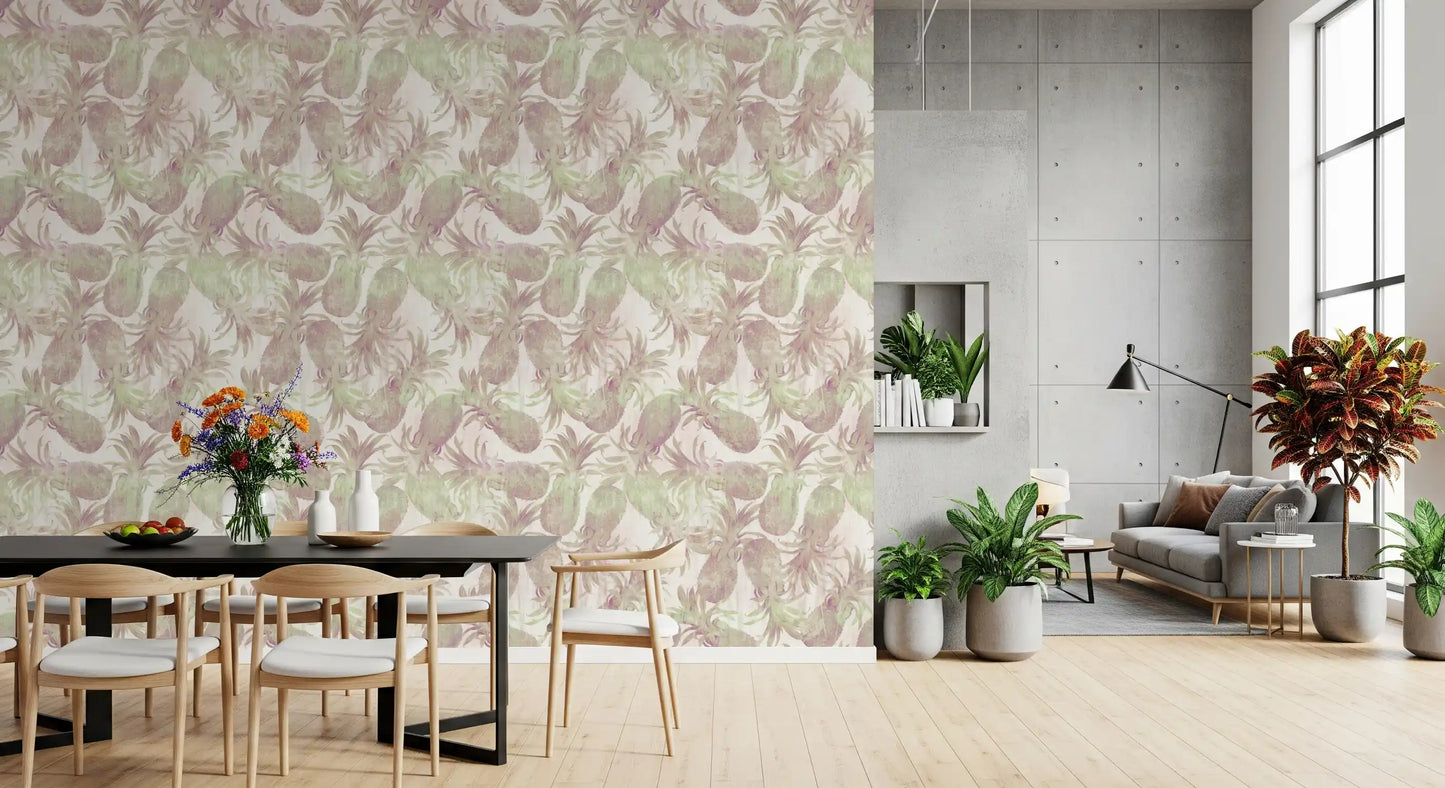 Sun-Drenched Tropical Fruit Motif Wallpaper⁠