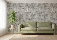 Muted Tropical Foliage Wallpaper⁠