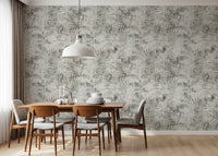 Muted Tropical Foliage Wallpaper⁠