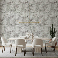 Muted Tropical Foliage Wallpaper⁠