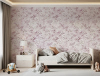 Drifting blooms of the Blush wallpaper cheer a kids' room GD12352