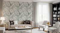 Ethereal Botanical Sage and Blush Wallpaper⁠