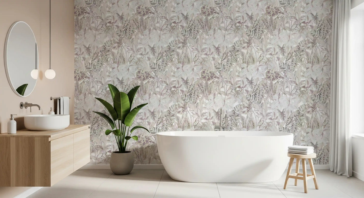 Ethereal Botanical Foliage Wallpaper⁠