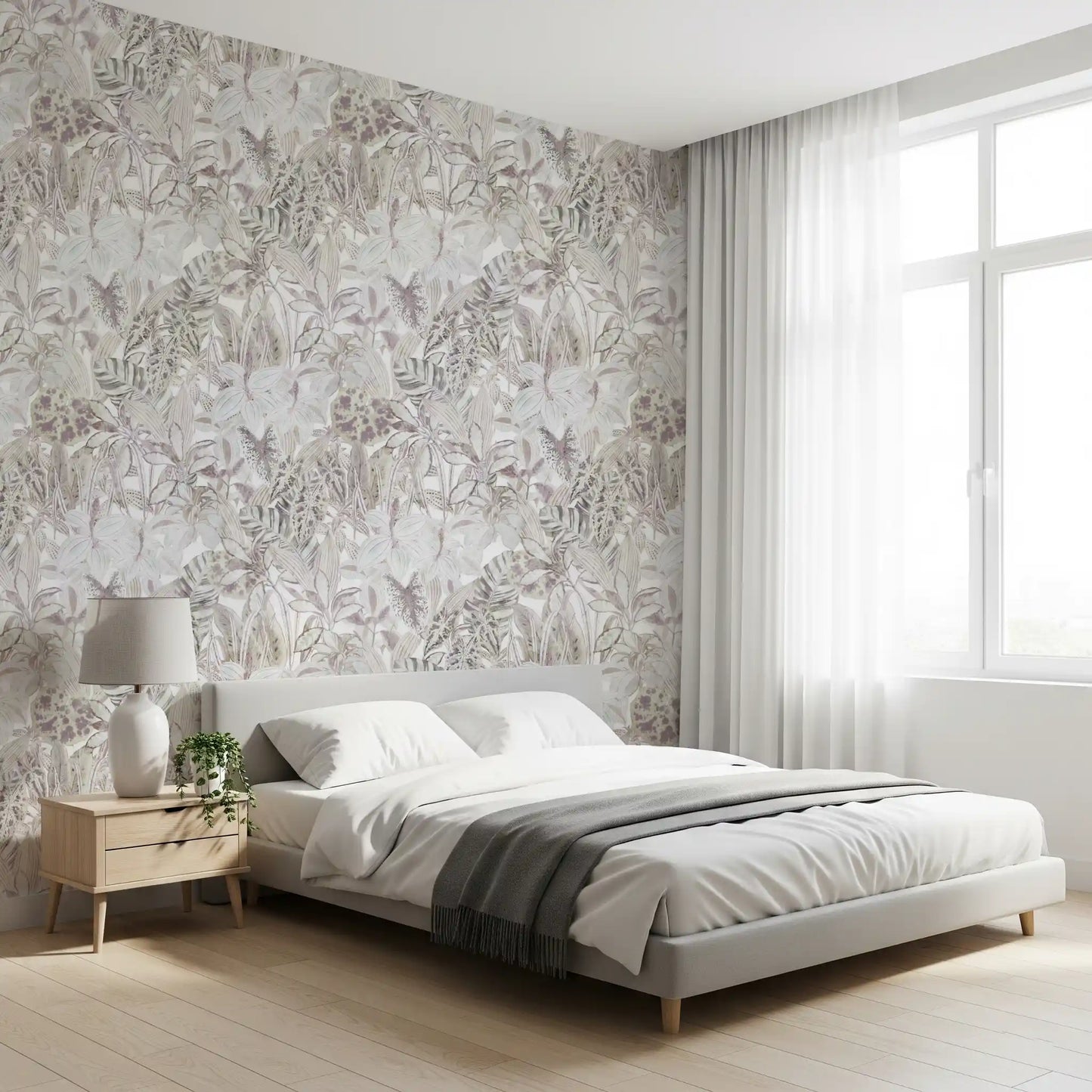 Ethereal Botanical Foliage Wallpaper⁠