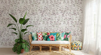 Serene Watercolor Botanical Trail Wallpaper⁠