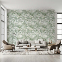 Sage Botanical Palm Fronds Wallpaper⁠