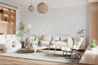 Soft Watercolor Vertical Leaf Vine Pattern Wallpaper⁠