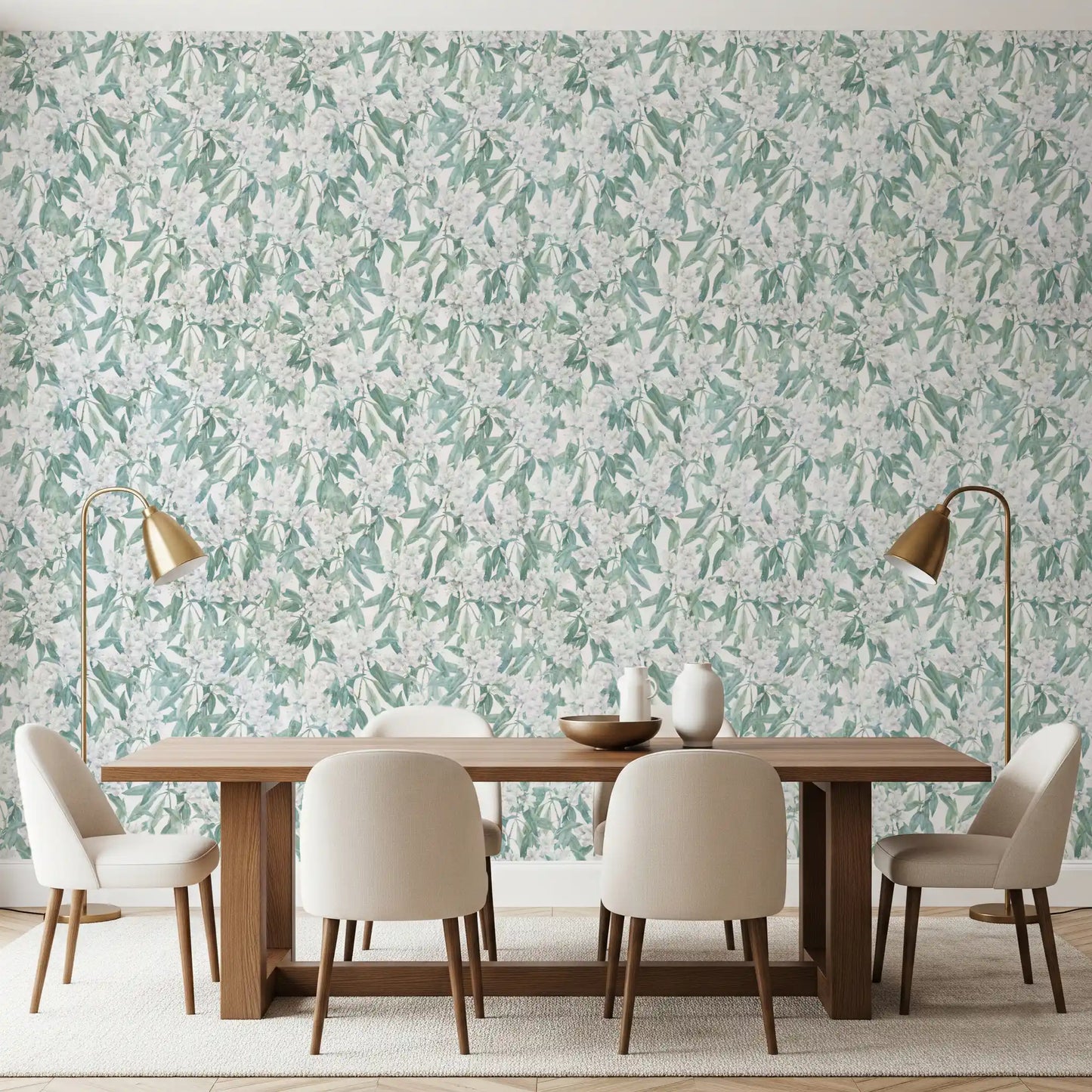 Minimalist Garden Leaf Trail Wallpaper⁠