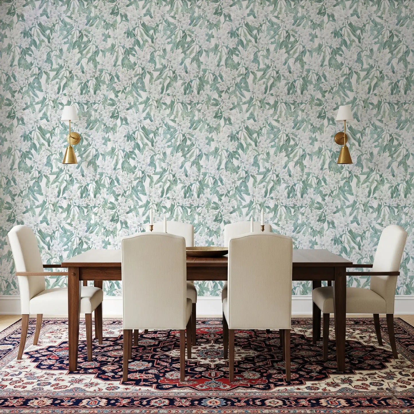 Minimalist Garden Leaf Trail Wallpaper⁠
