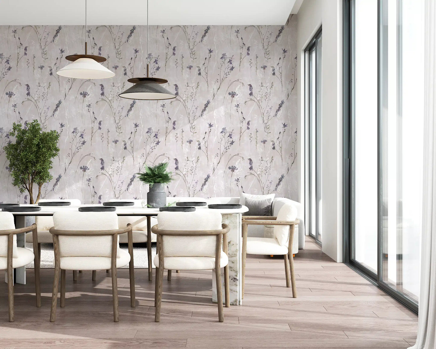 Ethereal Pressed Wildflowers Wallpaper⁠