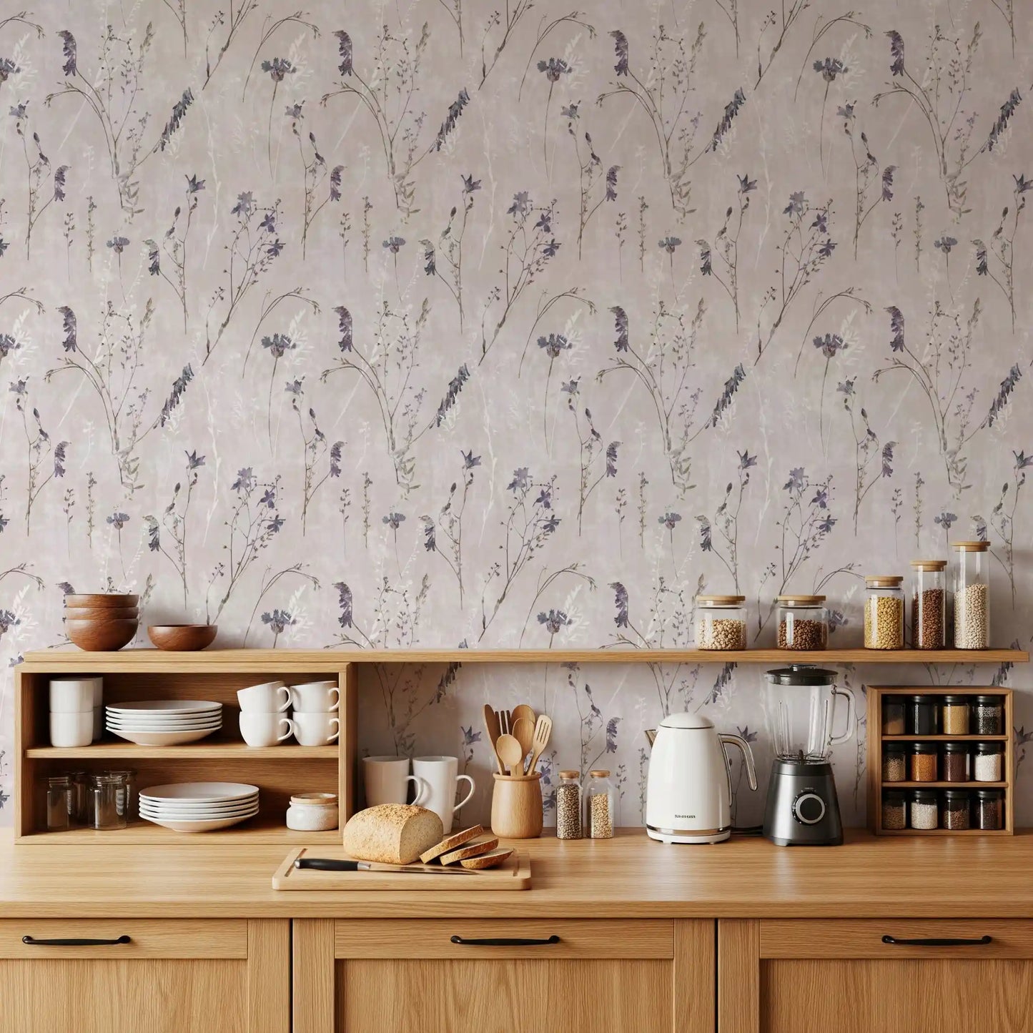 Ethereal Pressed Wildflowers Wallpaper⁠