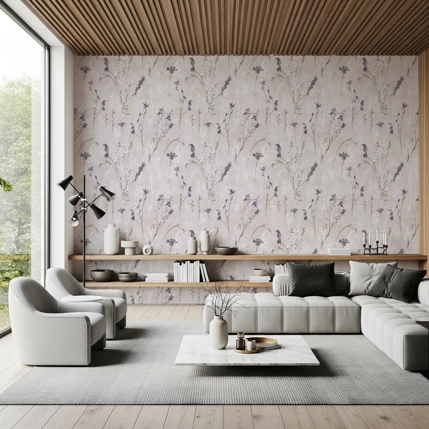 Ethereal Pressed Wildflowers Wallpaper⁠