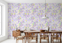 Whimsical Wildflower Garden Motif Wallpaper⁠