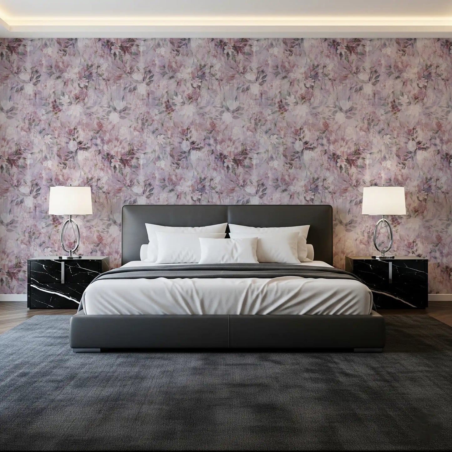 Muted Meadow Brushstroke Print Wallpaper⁠