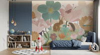 Meadow Friends and Garden Blooms Wall Mural