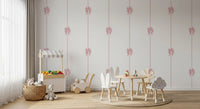Soft Pink Ribbon Vertical Stripe Wallpaper⁠