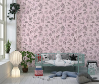 Enchanted Unicorn Forest in Blush Wallpaper⁠