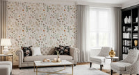 Rustic Meadow Botanical Sketch Wallpaper⁠
