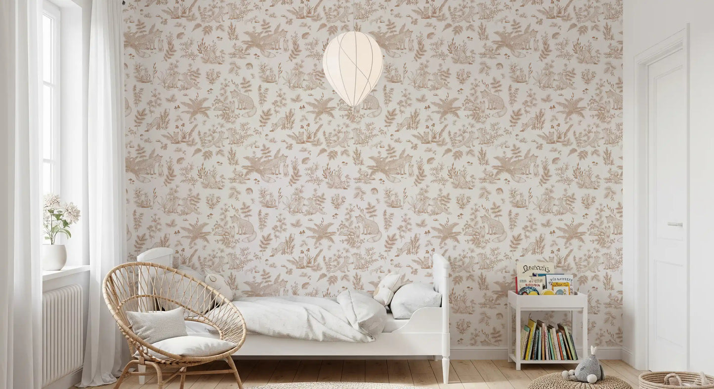 Enchanted Forest Line Art Wallpaper⁠
