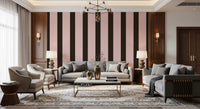 Mocha and Blush Striped Pattern Wallpaper⁠