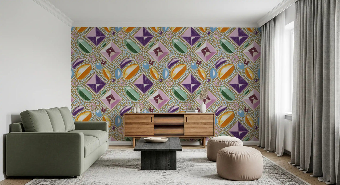 Royal Gemstones Pink Pastel Wallpaper⁠
