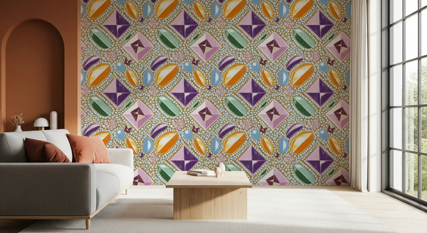 Royal Gemstones Pink Pastel Wallpaper⁠