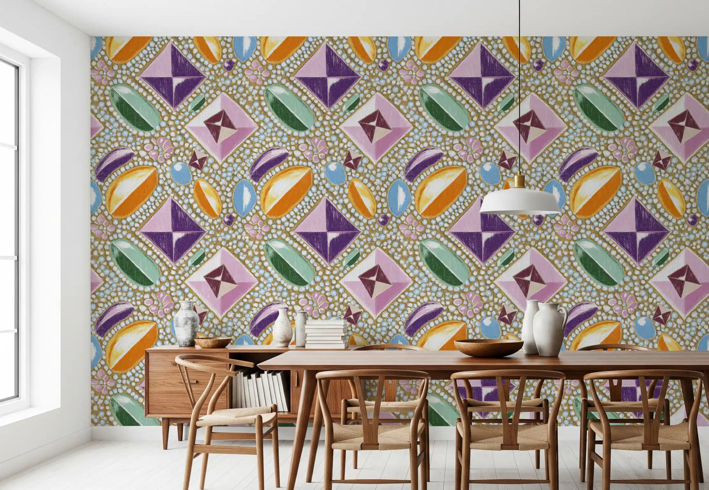 Royal Gemstones Pink Pastel Wallpaper⁠