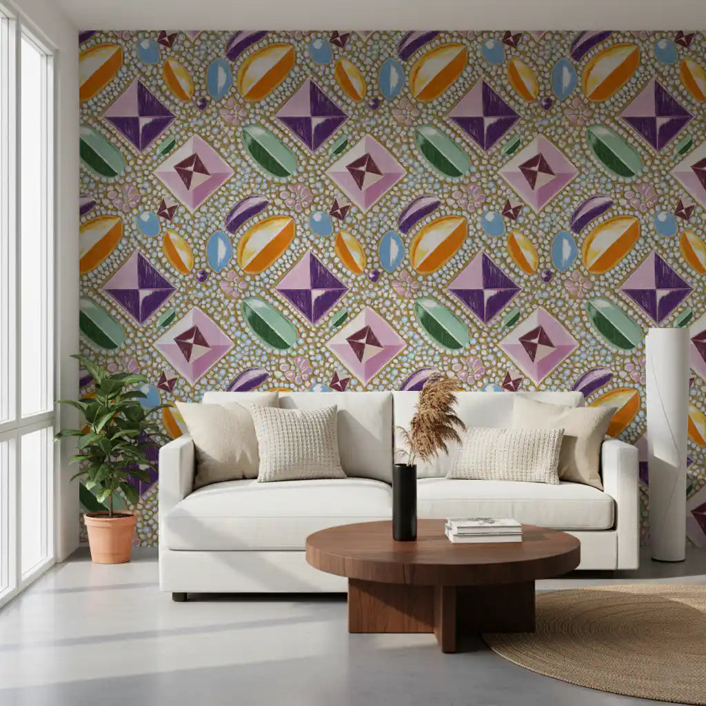 Royal Gemstones Pink Pastel Wallpaper⁠