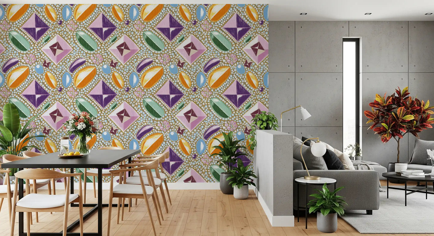 Royal Gemstones Pink Pastel Wallpaper⁠