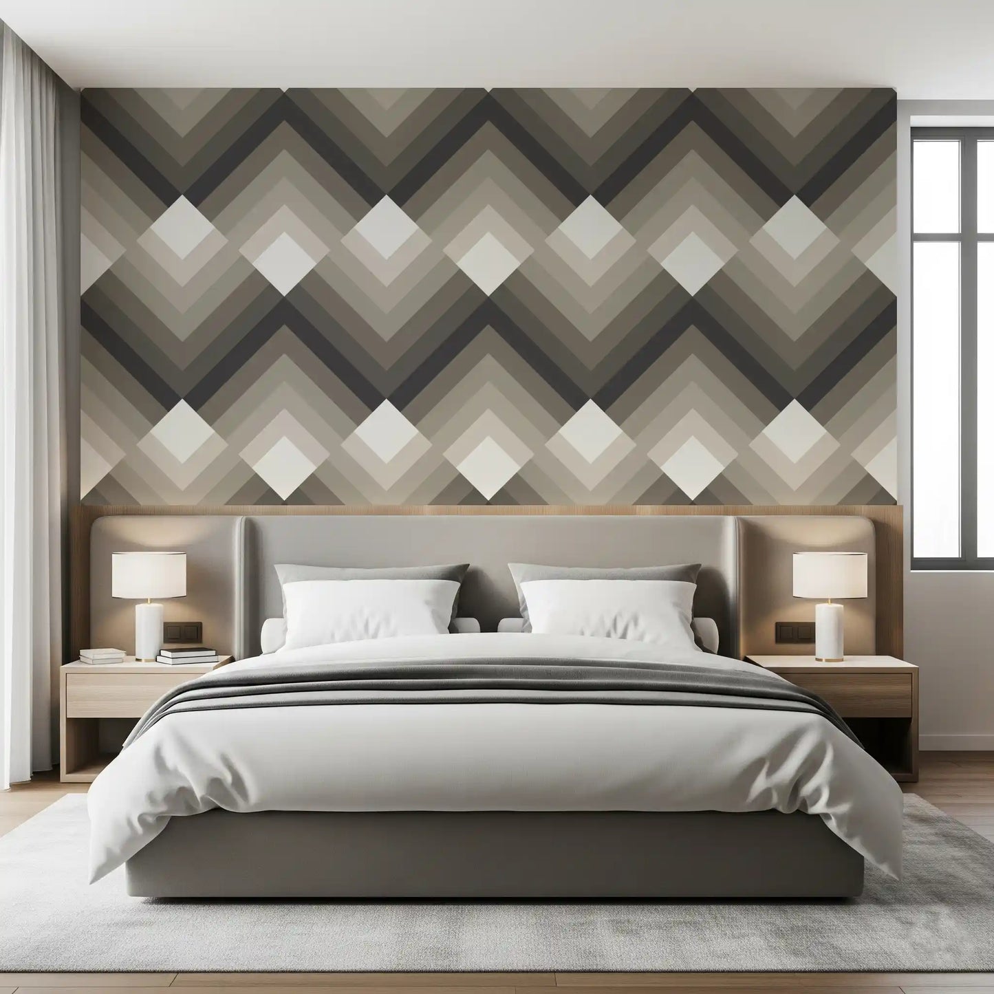 Tonal Chevron Geometry Wallpaper⁠