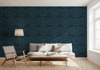 Enchanted Ink Leaf Motif Wallpaper⁠