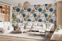 Modernist Circular Mosaic Wallpaper⁠