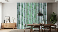 Verdant Watercolor Vertical Stripes Wallpaper⁠