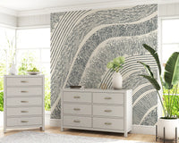 Charcoal Rippled Texture Design Wall Mural