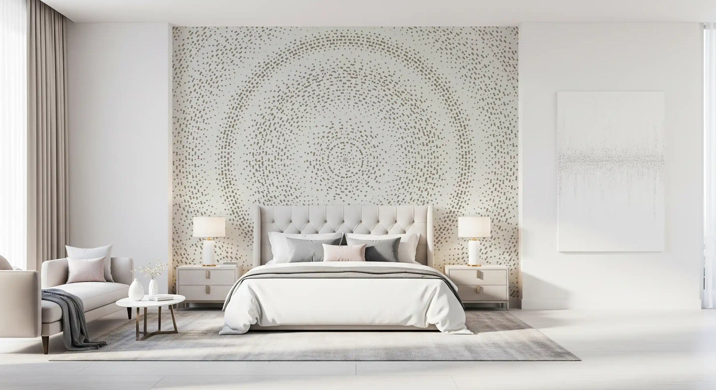 Minimalist Dot Ripple Pattern Wall Mural