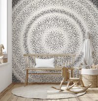Celestial Dotted Drip Circle Wall Mural
