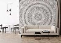 Celestial Dotted Drip Circle Wall Mural