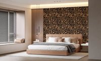 Abstract Earth Toned Geometric Shapes Wallpaper⁠