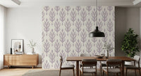 Soft Lavender Botanical Symmetry Wallpaper⁠