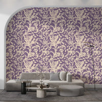 Cream Botanical Silhouette Wallpaper⁠