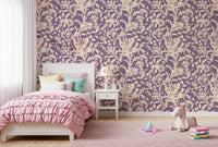 Cream Botanical Silhouette Wallpaper⁠